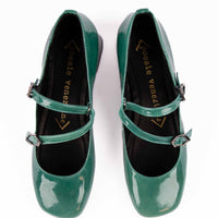 CB02 PATENT LEATHER HEEL SHOES