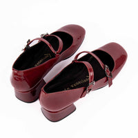 CB02 PATENT LEATHER HEEL SHOES