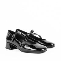 CB02 PATENT LEATHER HEEL SHOES