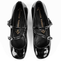 CB02 PATENT LEATHER HEEL SHOES