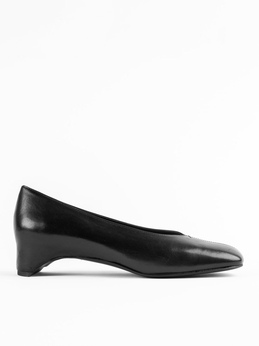 DB01 LEATHER HEEL BALLERINAS