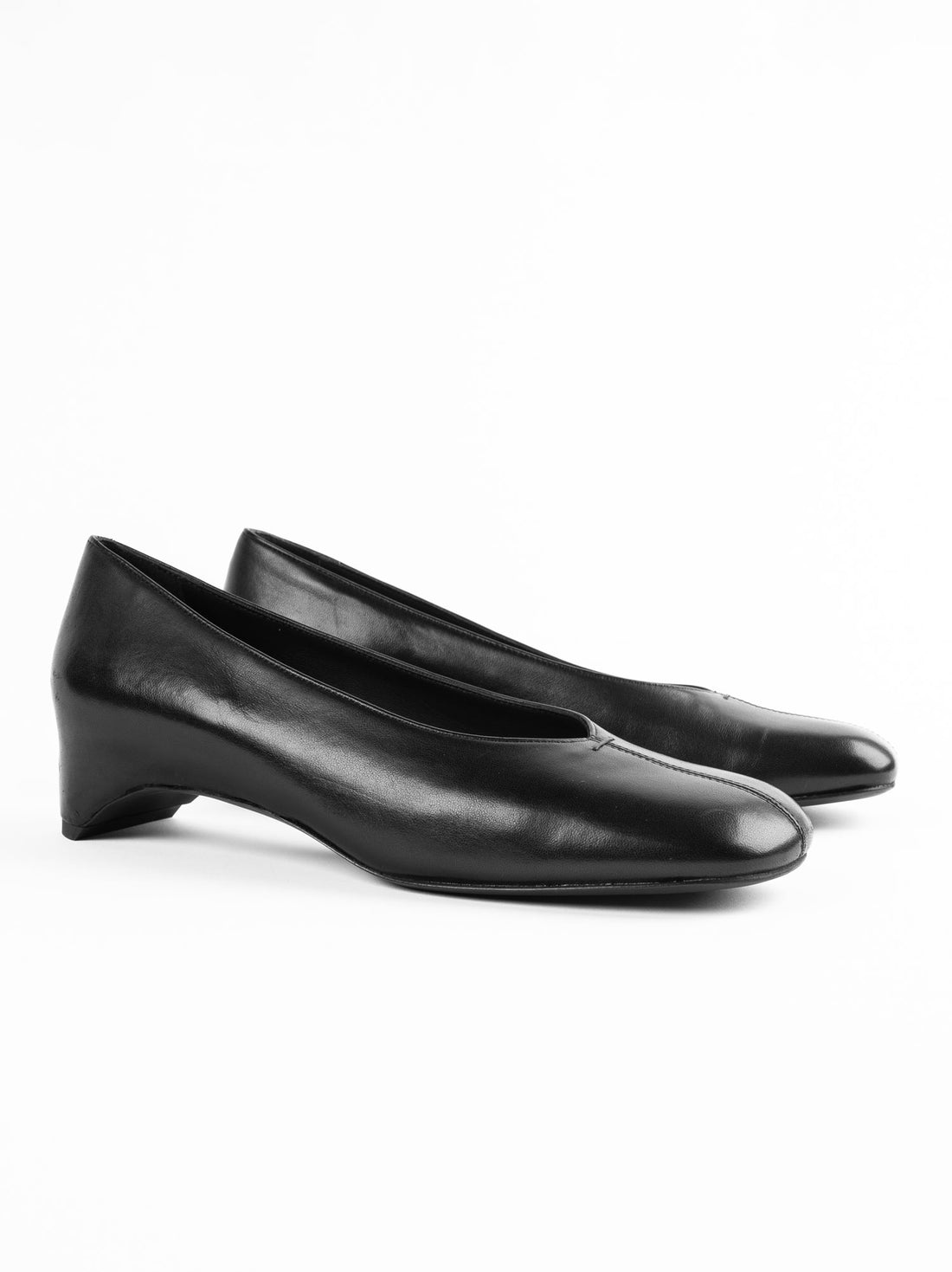 DB01 LEATHER HEEL BALLERINAS