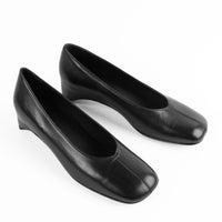 DB01 LEATHER HEEL BALLERINAS