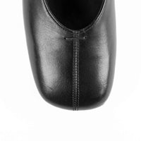 DB01 LEATHER HEEL BALLERINAS