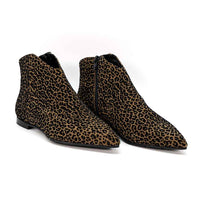 DF43 FLOCKED SUEDE ANKLE BOOTS