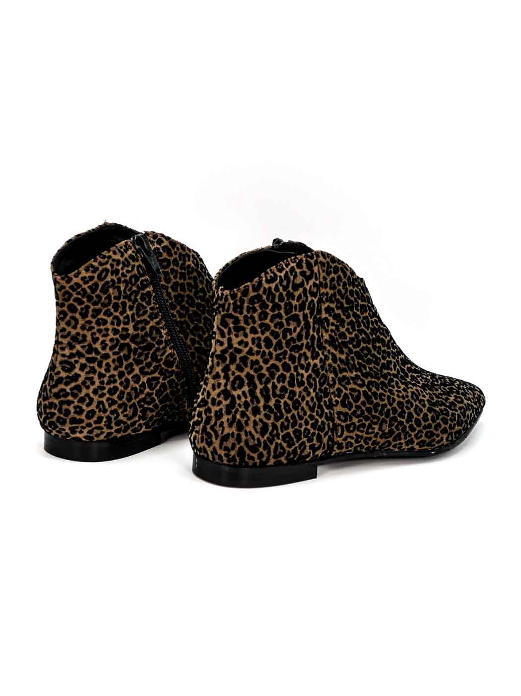 DF43 FLOCKED SUEDE ANKLE BOOTS