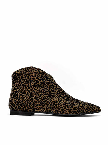 DF43 FLOCKED SUEDE ANKLE BOOTS