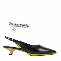 FRF1 LEATHER SLINGBACK WITH METAL ANKLE BRACELET