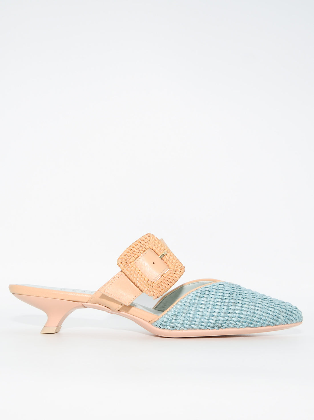 FRF3 RAFIA HEEL MULES