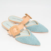 FRF3 RAFIA HEEL MULES