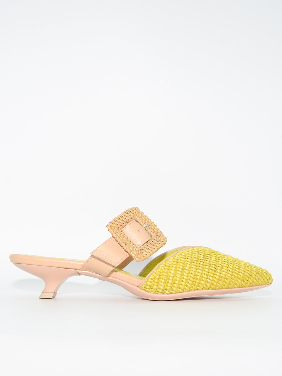 FRF3 RAFIA HEEL MULES