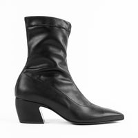 FRU01 FAUX-LEATHER HEEL ANKLE BOOTS
