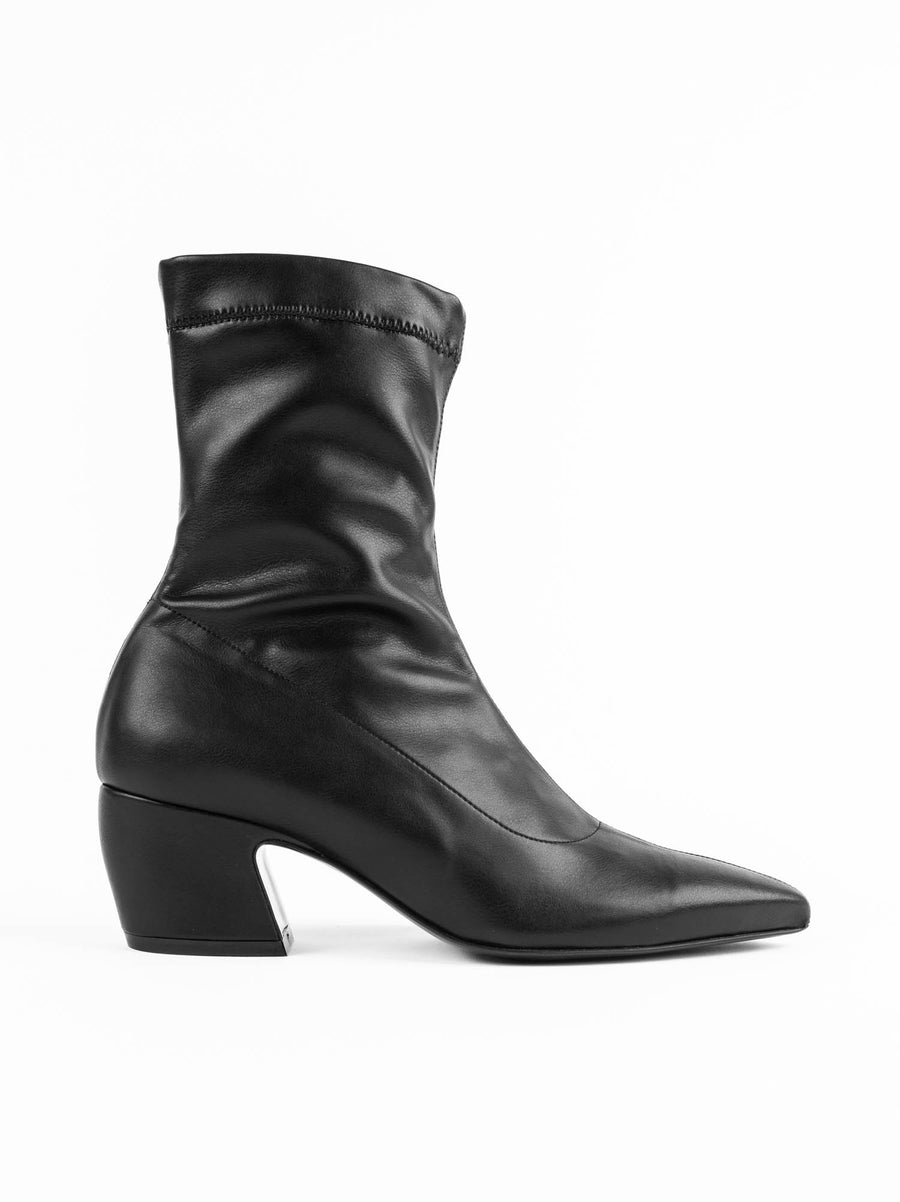 FRU01 FAUX-LEATHER HEEL ANKLE BOOTS