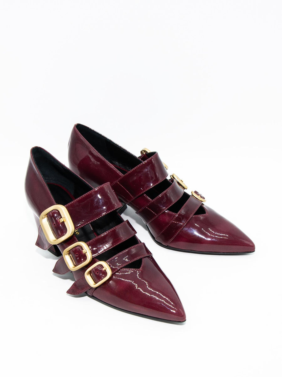 FRU03 PATENT LEATHER HEEL SHOES