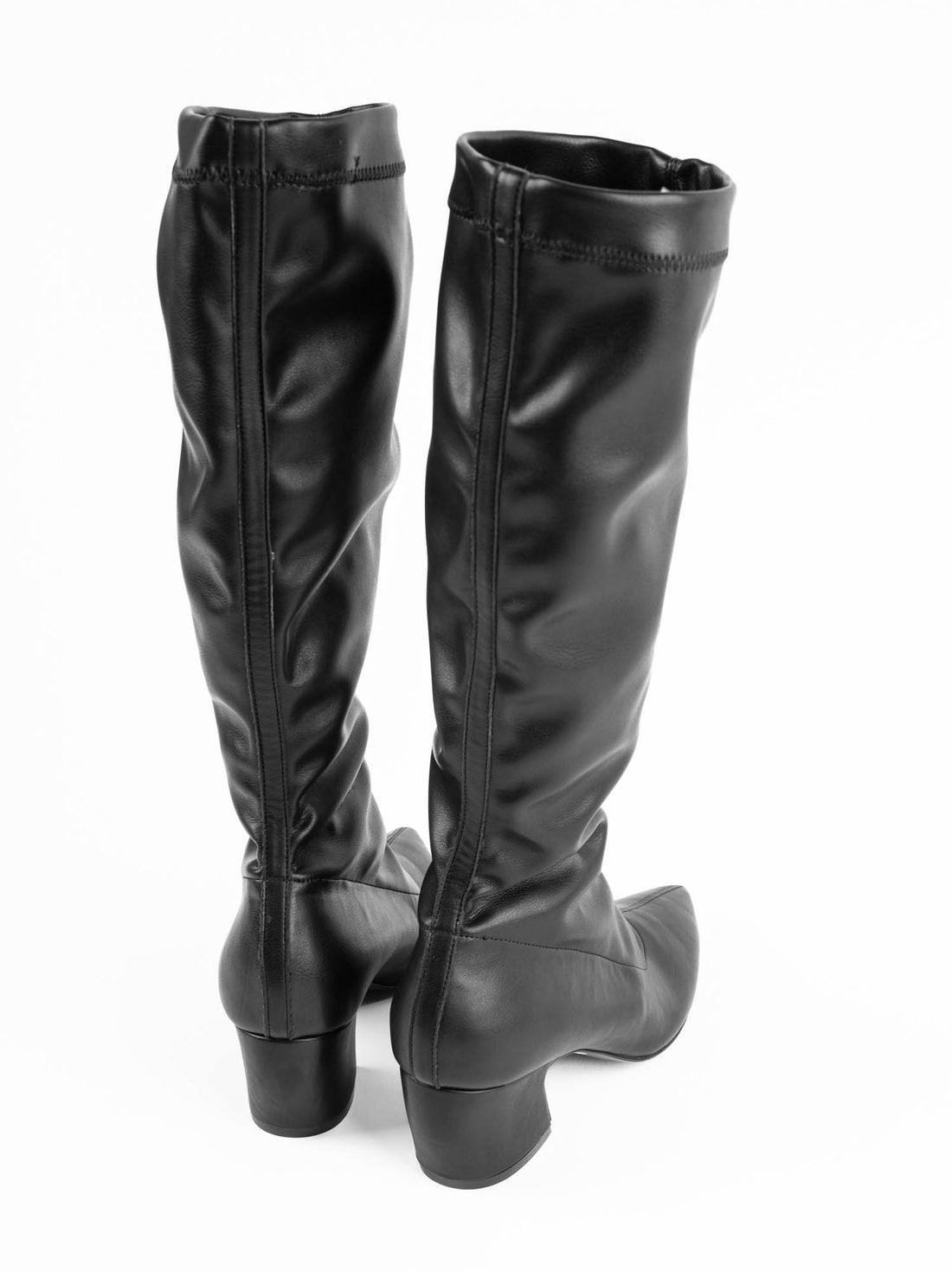 FRU04 FAUX-LEATHER HEEL TALL BOOTS