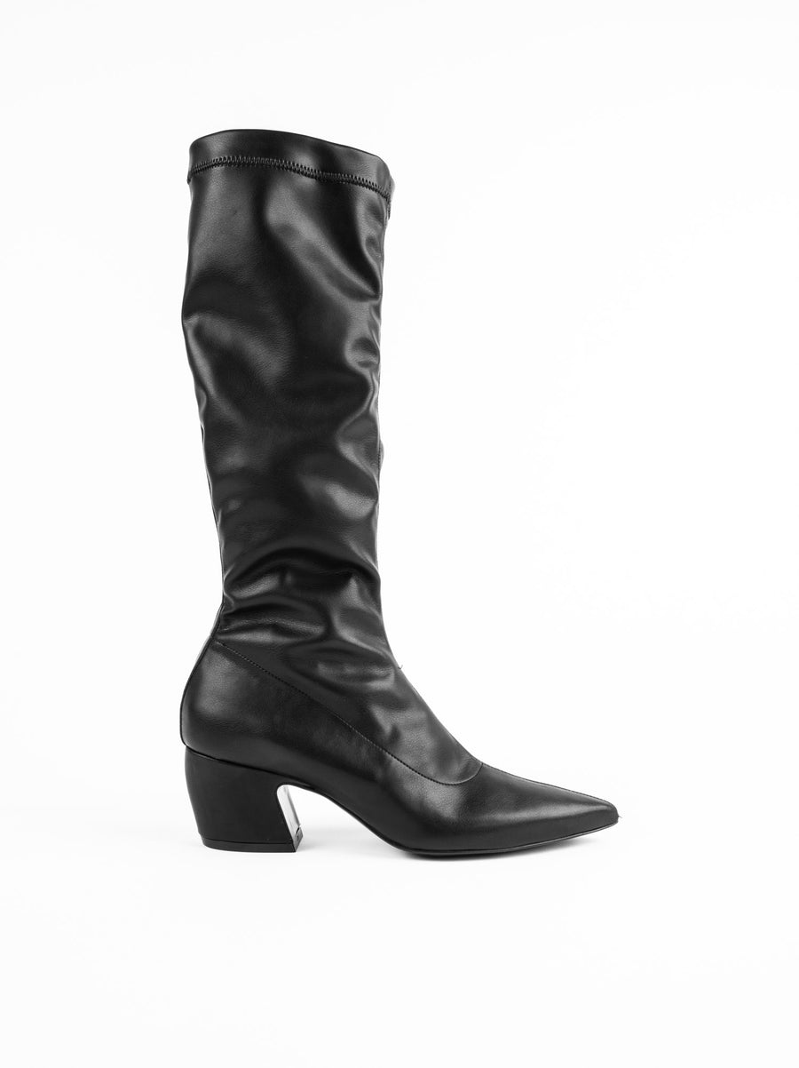 FRU04 FAUX-LEATHER HEEL TALL BOOTS