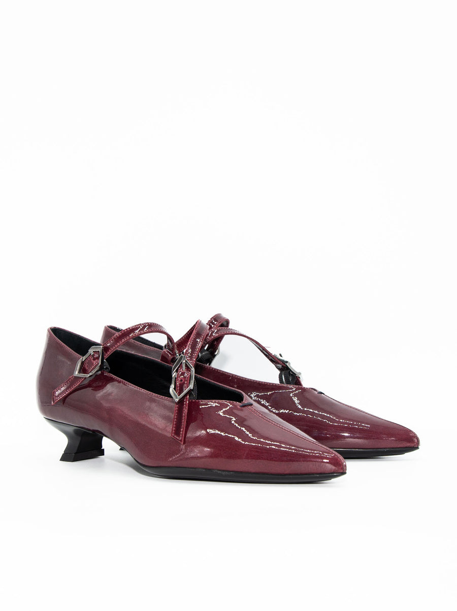 FT24 PATENT LEATHER HEEL SHOES