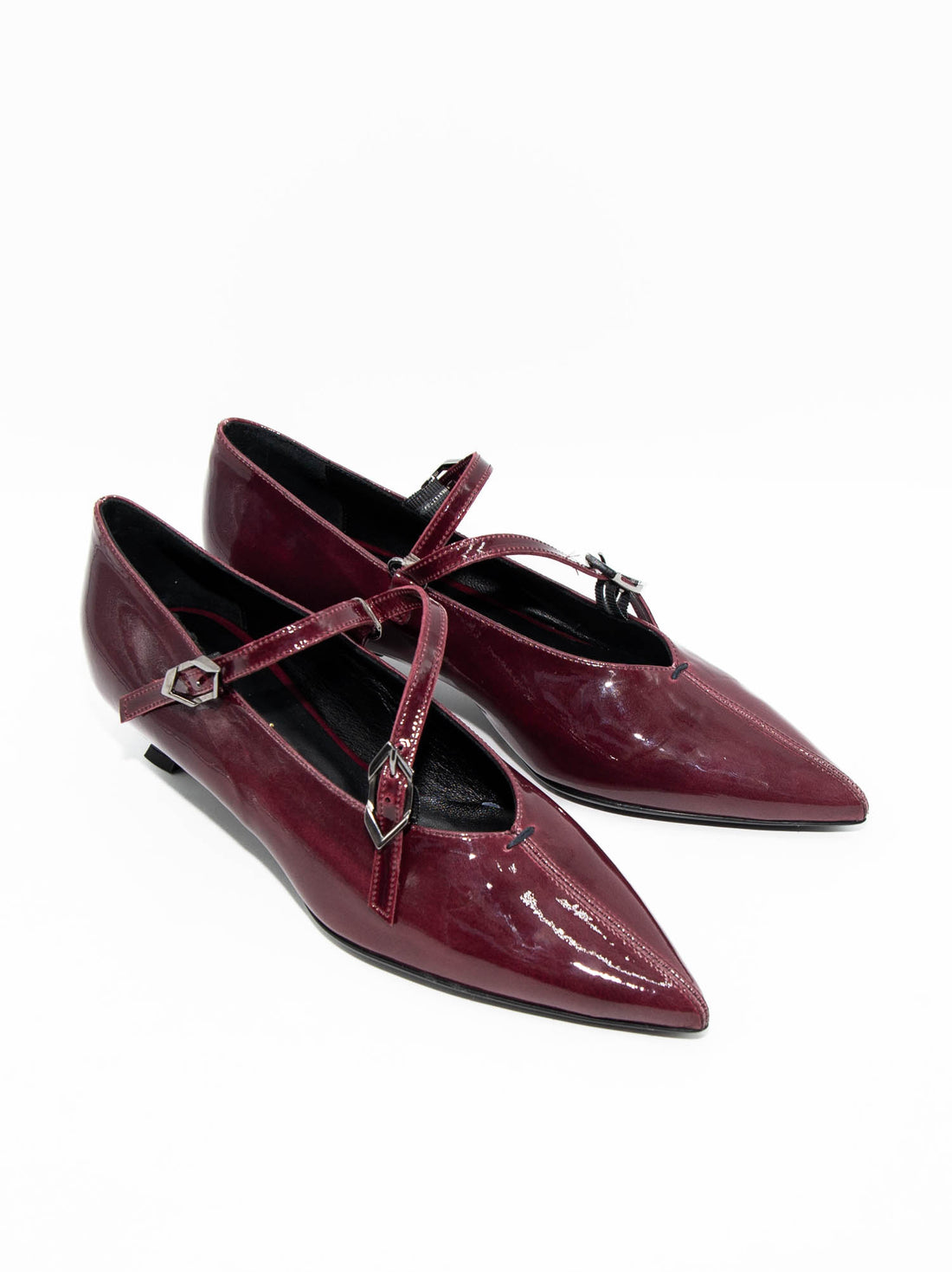 FT24 PATENT LEATHER HEEL SHOES