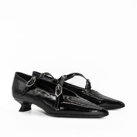 FT24 PATENT LEATHER HEEL SHOES