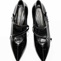 FT24 PATENT LEATHER HEEL SHOES