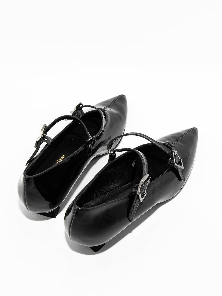 FT24 PATENT LEATHER HEEL SHOES