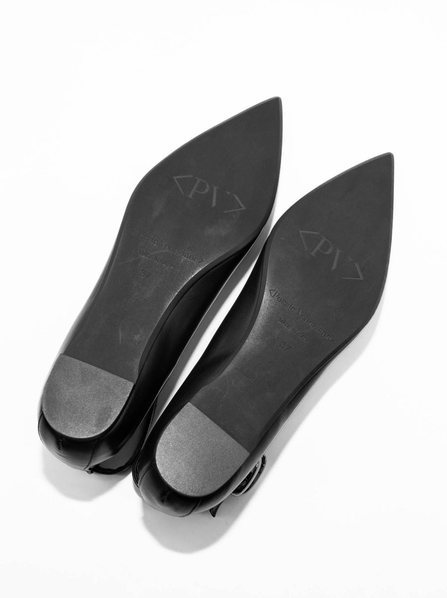 FZP24 LEATHER FLAT SHOES