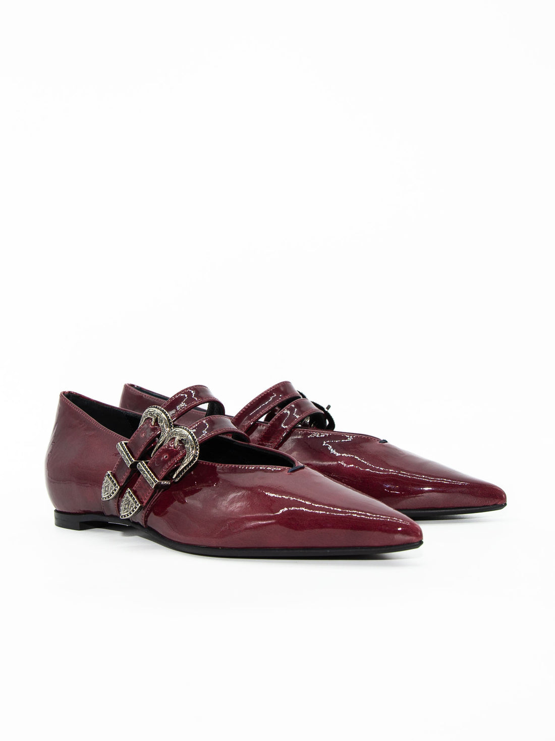 FZP25 PATENT LEATHER FLAT SHOES