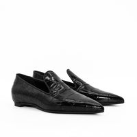 FZP28 CROCO-EMBOSSED LEATHER LOAFERS