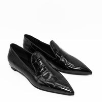 FZP28 CROCO-EMBOSSED LEATHER LOAFERS