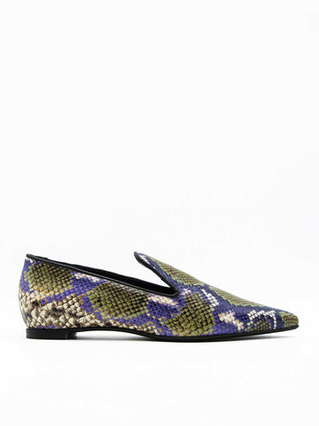 FZP28 SNAKE-EMBOSSED LEATHER LOAFERS