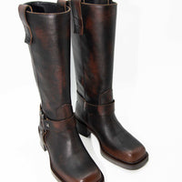 GAL12 LEATHER TALL BOOTS