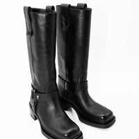 GAL12 LEATHER TALL BOOTS
