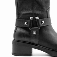 GAL12 LEATHER TALL BOOTS