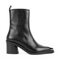 GPU01 LEATHER HEEL ANKLE BOOTS