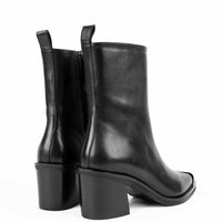 GPU01 LEATHER HEEL ANKLE BOOTS