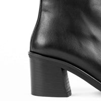 GPU01 LEATHER HEEL ANKLE BOOTS