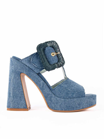 GVP68 DENIM PLATFORM MULES