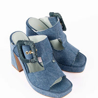 GVP68 DENIM PLATFORM MULES