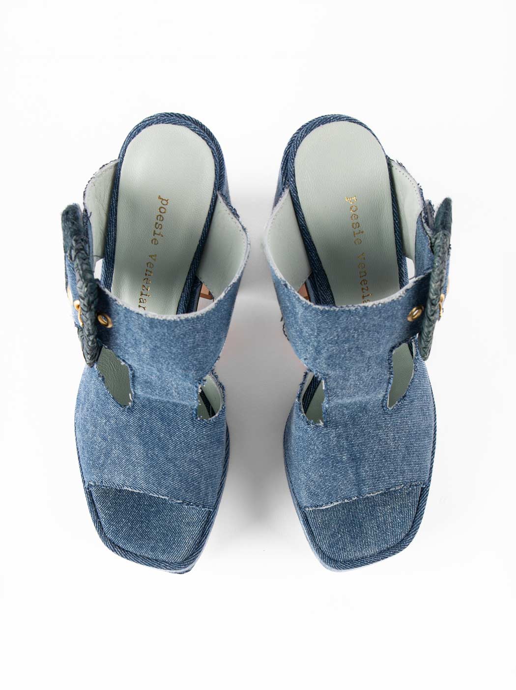 GVP68 DENIM PLATFORM MULES