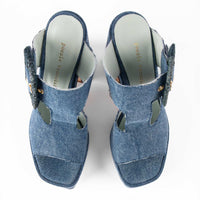 GVP68 DENIM PLATFORM MULES