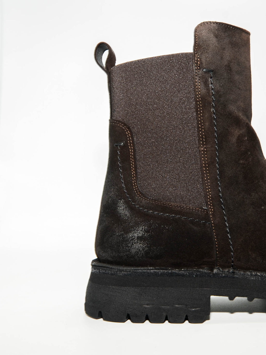 J0291U CRUST LEATHER CHELSEA ANKLE BOOTS