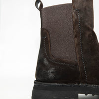 J0291U CRUST LEATHER CHELSEA ANKLE BOOTS