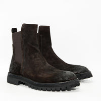 J0291U CRUST LEATHER CHELSEA ANKLE BOOTS