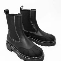 JBF1 LEATHER CHELSEA ANKLE BOOTS