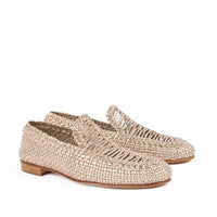 JJA11QN LAMINATED WOVEN LEATHER LOAFERS