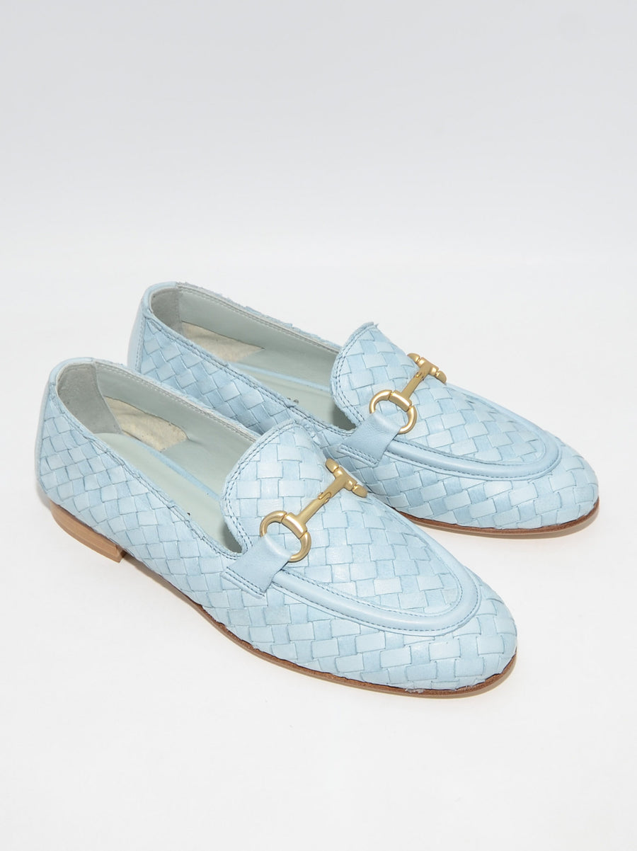 JJA40N WOVEN LEATHER LOAFERS