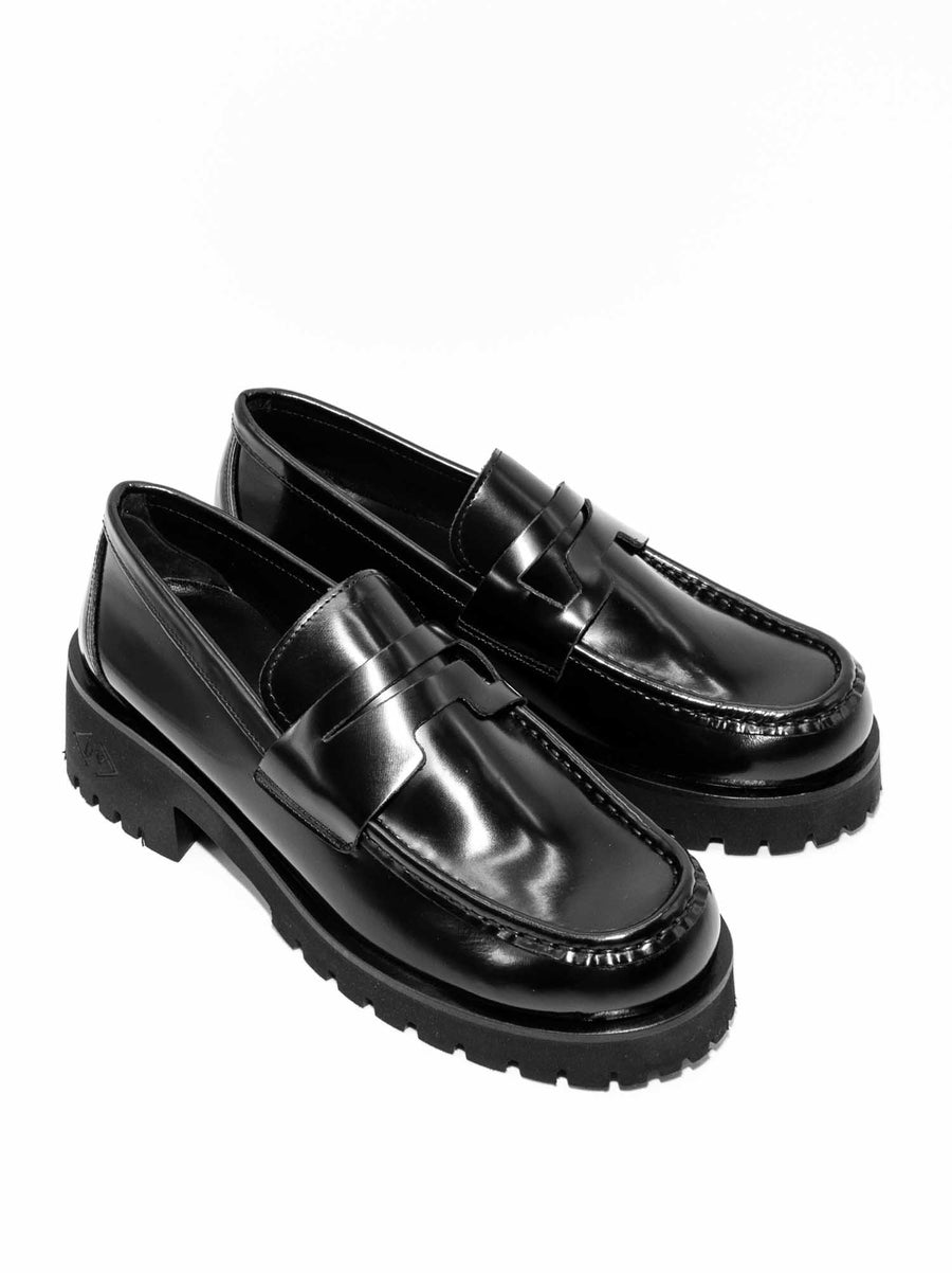 JMC41N BRUSHED LEATHER LOAFERS