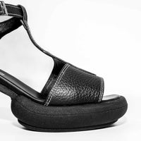 JPC03 LEATHER HEEL SANDALS