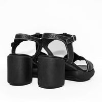 JPC03 LEATHER HEEL SANDALS