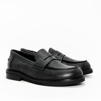 JPG30Q VINTAGE-EFFECT LEATHER LOAFERS